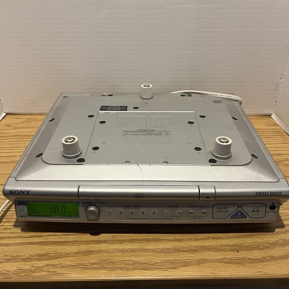 Sony Under Cabinet Radio AM/FM CD Player ICF-CD543RM Fully Functional No Remote